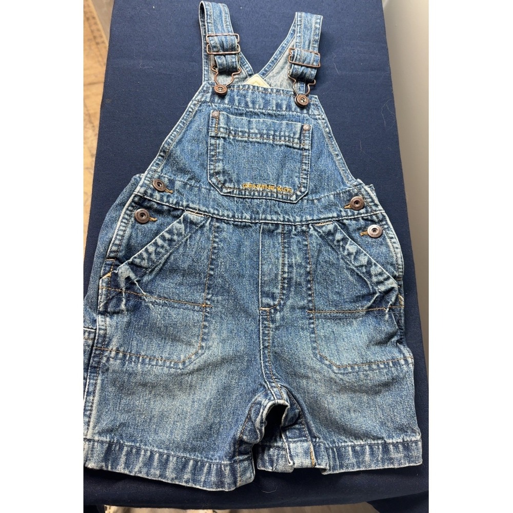 Genuine Kids by OshKosh | Kids Medium Wash Denim Shortalls | Size 18M